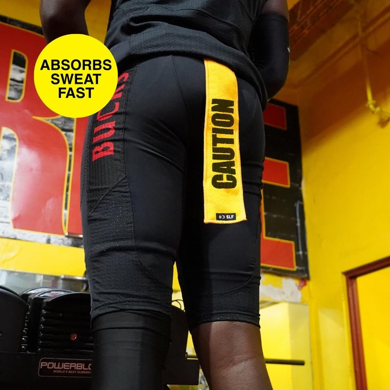 SLEEFS Caution Thin Football Towel - Image 1